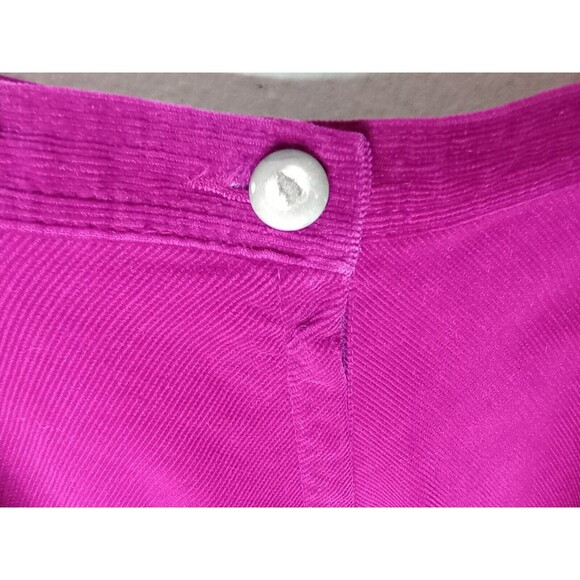 Vintage 80s Corduroy Midi Skirt Prairie Cottage Frontier Sz XS Pockets Fuschia - Picture 8 of 14